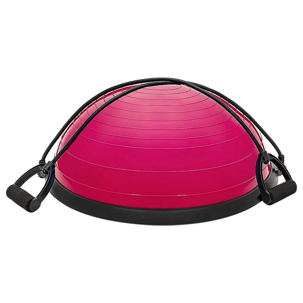 Hlpmedical yoga balance trainer exercise ball with resistance bands and pump for arm, leg, and core workouts in a fitness setting