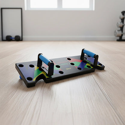 Hlpmedical 9-in-1 push-up board with yoga bands for fitness workouts, gym exercise, and strength training equipment.