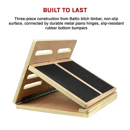 Hlpmedical slant board calf stretcher for incline stretching, used in Egoscue method, suitable for yoga and fitness exercises.