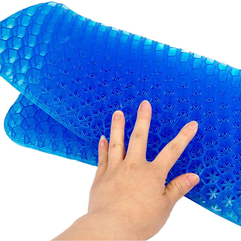 Hlpmedical gel chair seat cushion for lower back pain relief, suitable for wheelchair, car, or office use, with ergonomic design