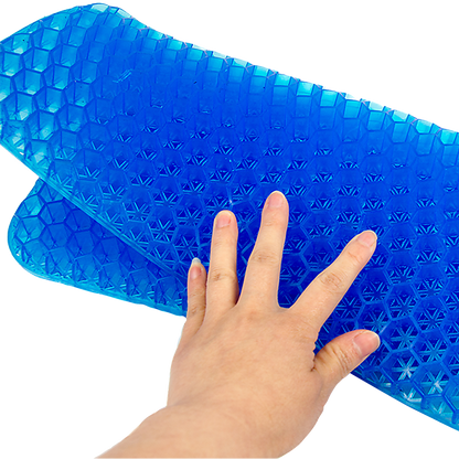 Hlpmedical gel chair seat cushion for lower back pain relief, suitable for wheelchair, car, or office use, with ergonomic design