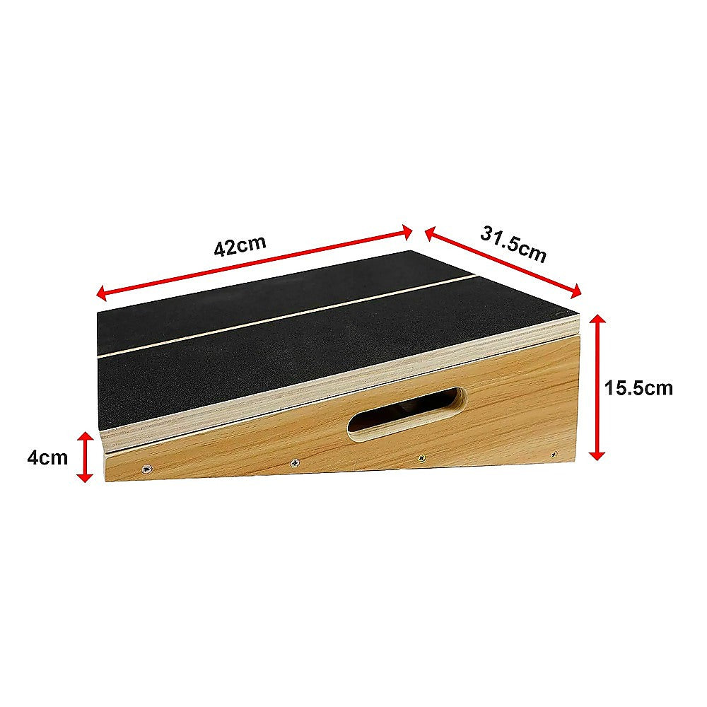 Hlpmedical wooden slant exercise board with adjustable incline and non-slip surface for fitness and yoga workouts.