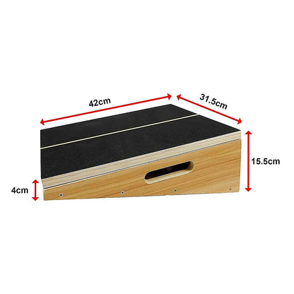 Hlpmedical wooden slant exercise board with adjustable incline and non-slip surface for fitness and yoga workouts.