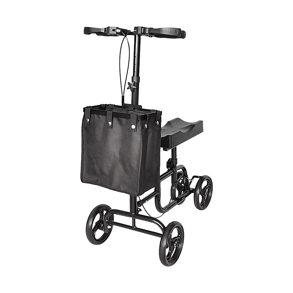 Hlpmedical knee walker scooter with adjustable handle and large wheels, portable mobility aid for easy walking assistance.