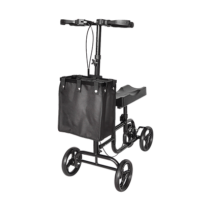 Hlpmedical knee walker scooter with adjustable handle and large wheels, portable mobility aid for easy walking assistance.