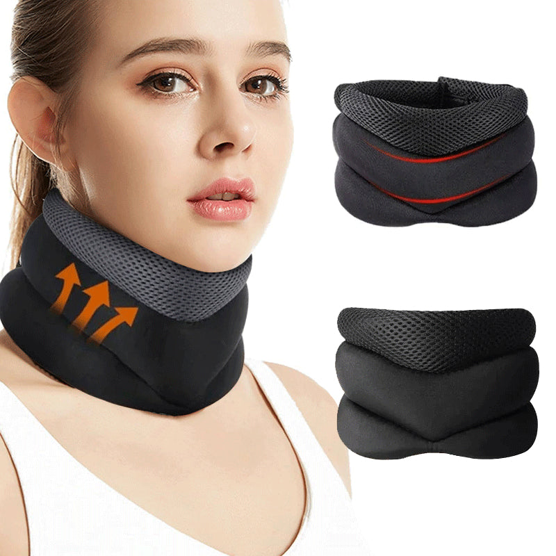 Adjustable V-shape neck brace by Hlpmedical supporting cervical spine for pain relief and posture correction.