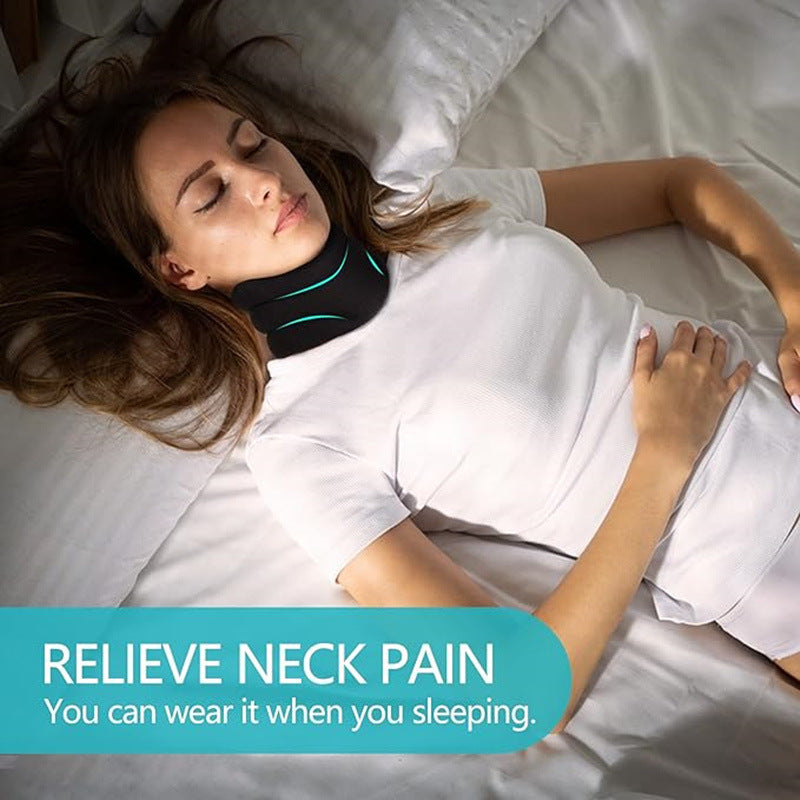 Adjustable V-shape cervical neck brace by Hlpmedical, designed for pain relief and posture support in health and wellness.