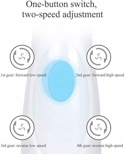 Blue Hlpmedical 3-head electric facial cleansing brush for babies and kids, rechargeable spin scrubber kit, gentle skincare device