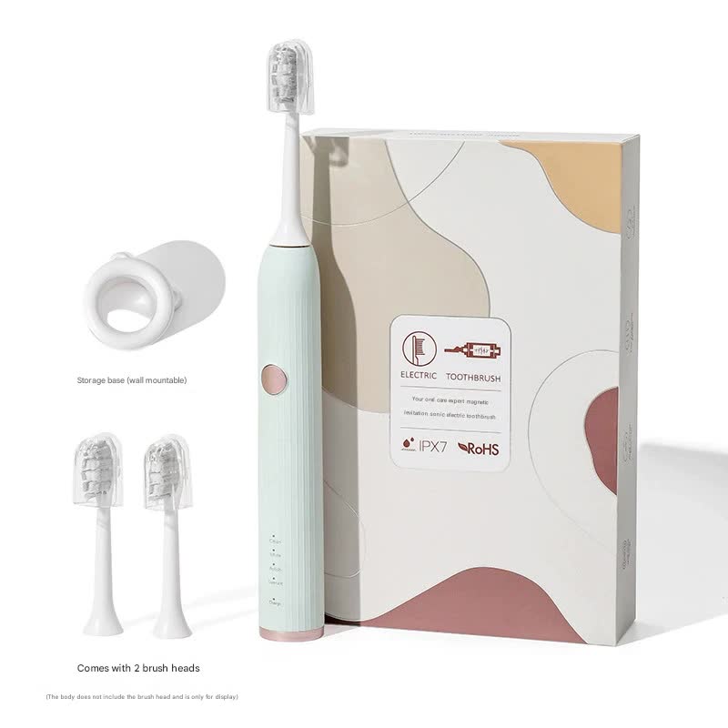 Hlpmedical Advanced Sonic Electric Toothbrush with 8 modes in green, showing brush head and sleek design for effective oral care.