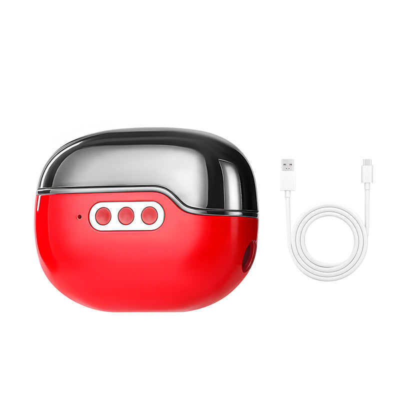 Red 4-in-1 electric nail care device by Hlpmedical with clipper, grinder, polisher, and UV sterilizer for foot care.