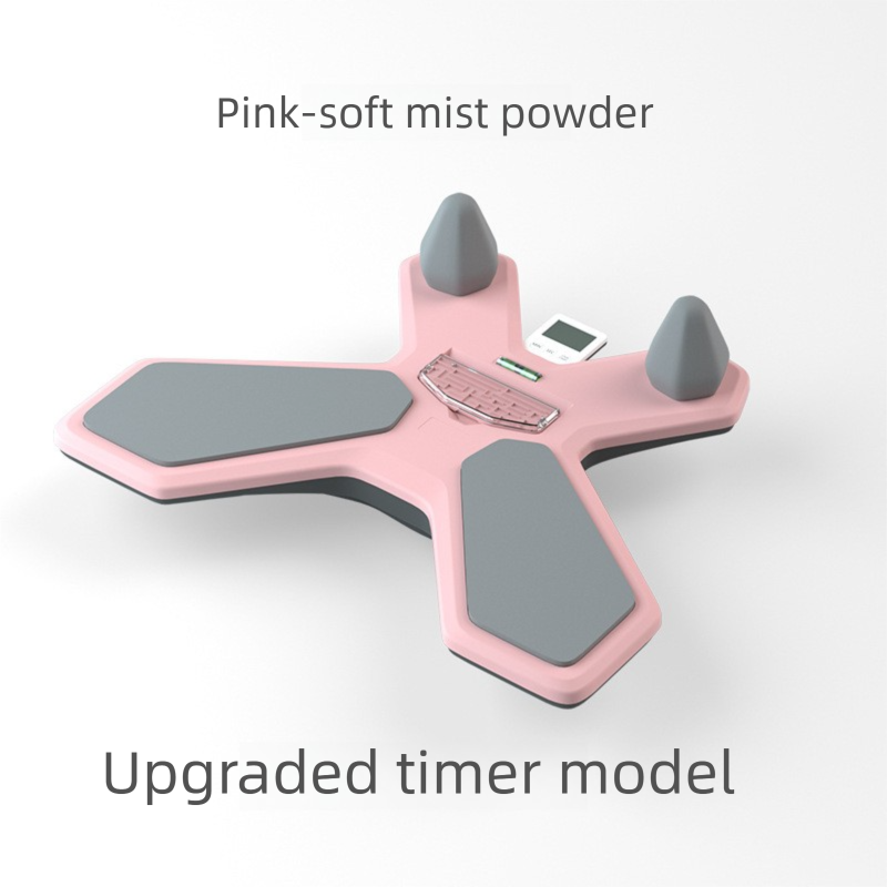 Pink multi-functional balance board with timer for core training and fitness, ideal for home workout and abdominal strength.