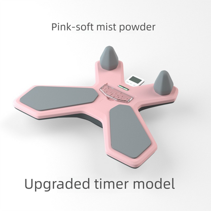 Pink multi-functional balance board with timer for core training and fitness, ideal for home workout and abdominal strength.