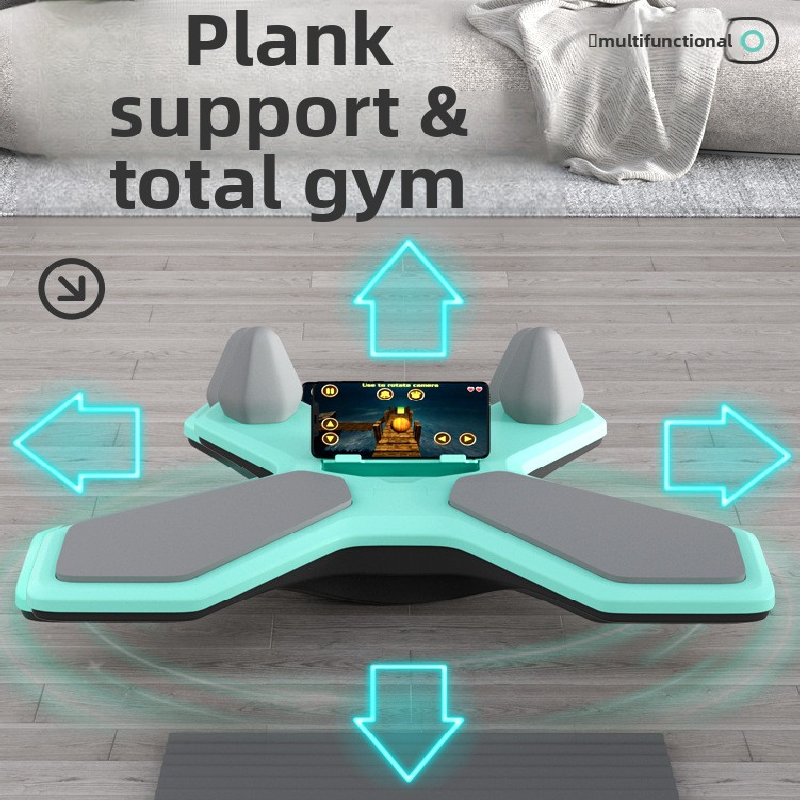 Black Hlpmedical multi-functional balance board with timer for core training, abdominal strength, and home fitness workouts.