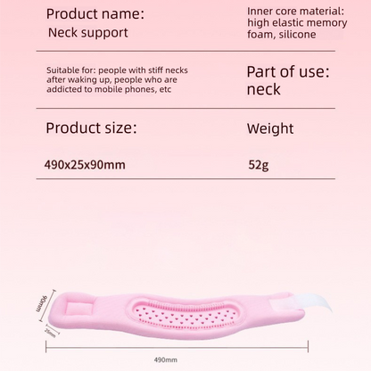 Pink Hollow Neck Support Brace – Ergonomic Cervical Collar with Breathable Design for Posture Correction and Daily Use