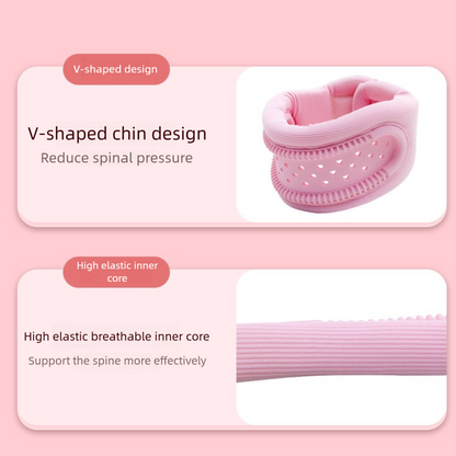 Black Hollow Neck Support Brace – Ergonomic Cervical Collar with Breathable Design for Posture Correction and Daily Use