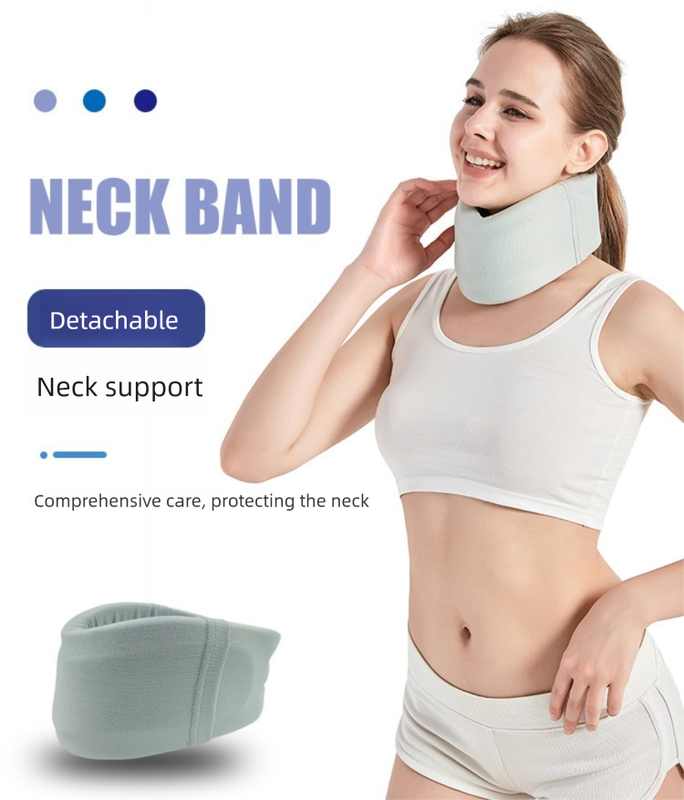 Removable Neck Support Brace – Lightweight Cervical Collar with Breathable Design for Posture Correction and Daily Use(Size:L)