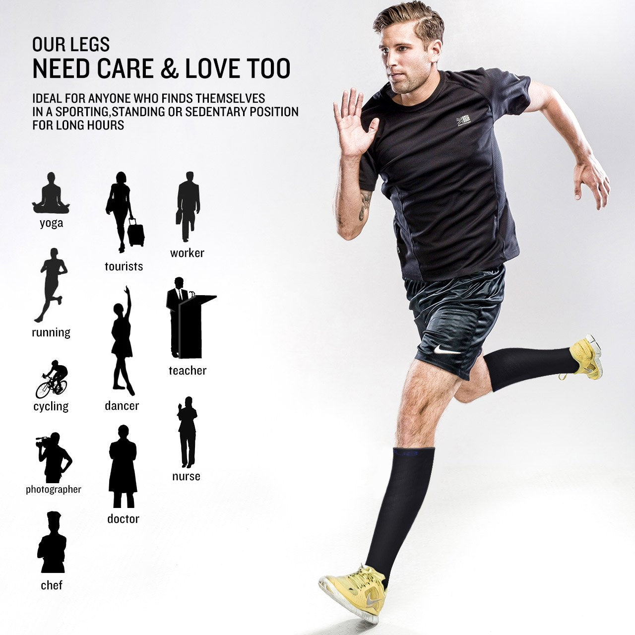 Pair of Hlpmedical Miracle Compression Socks in Large/XL size, designed for support and improved circulation.