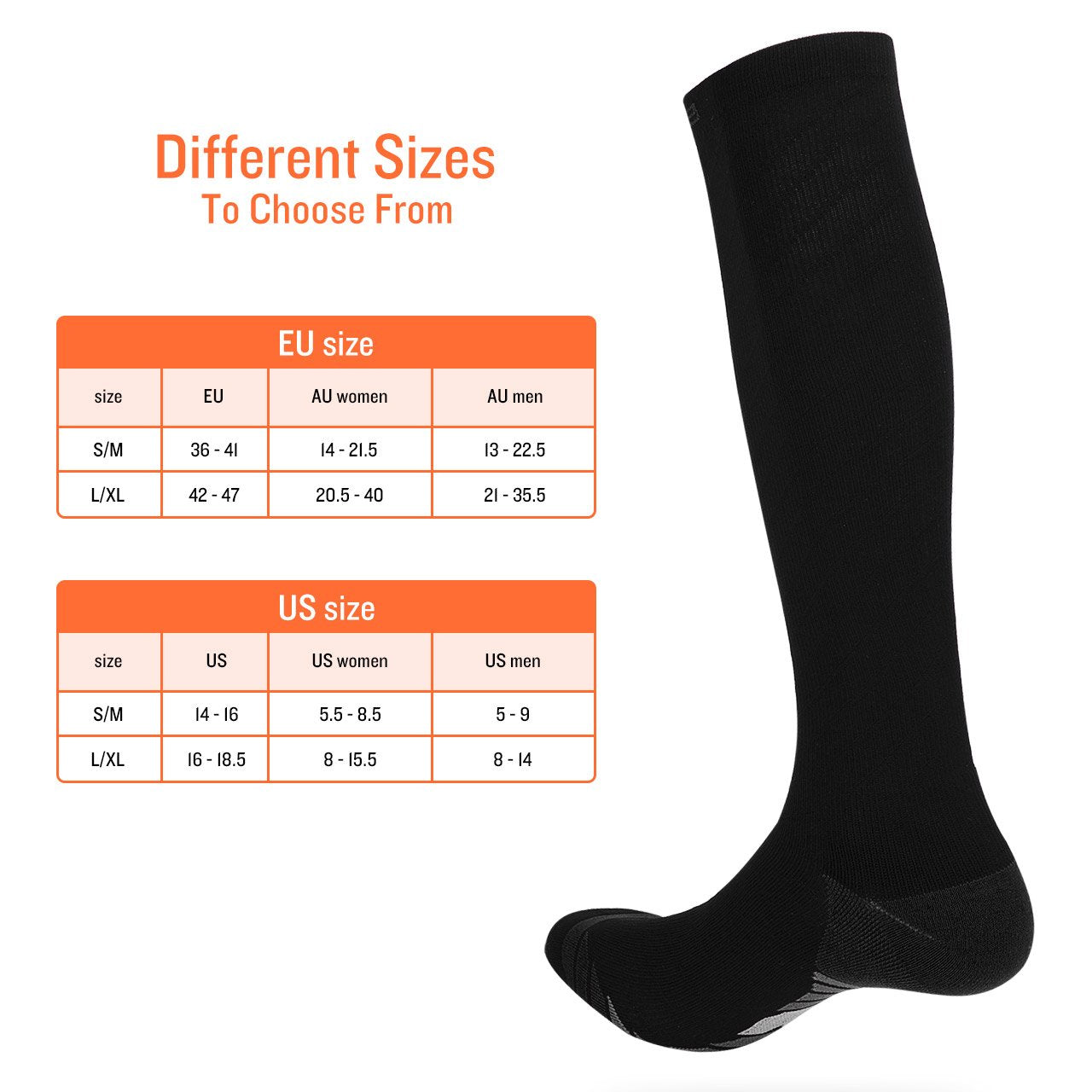Pair of Hlpmedical Miracle Compression Socks in Large/XL for improved circulation and support in health and wellbeing.