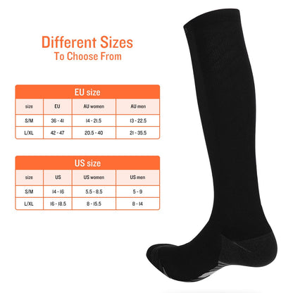 Pair of Hlpmedical Miracle Compression Socks in Large/XL for improved circulation and support in health and wellbeing.