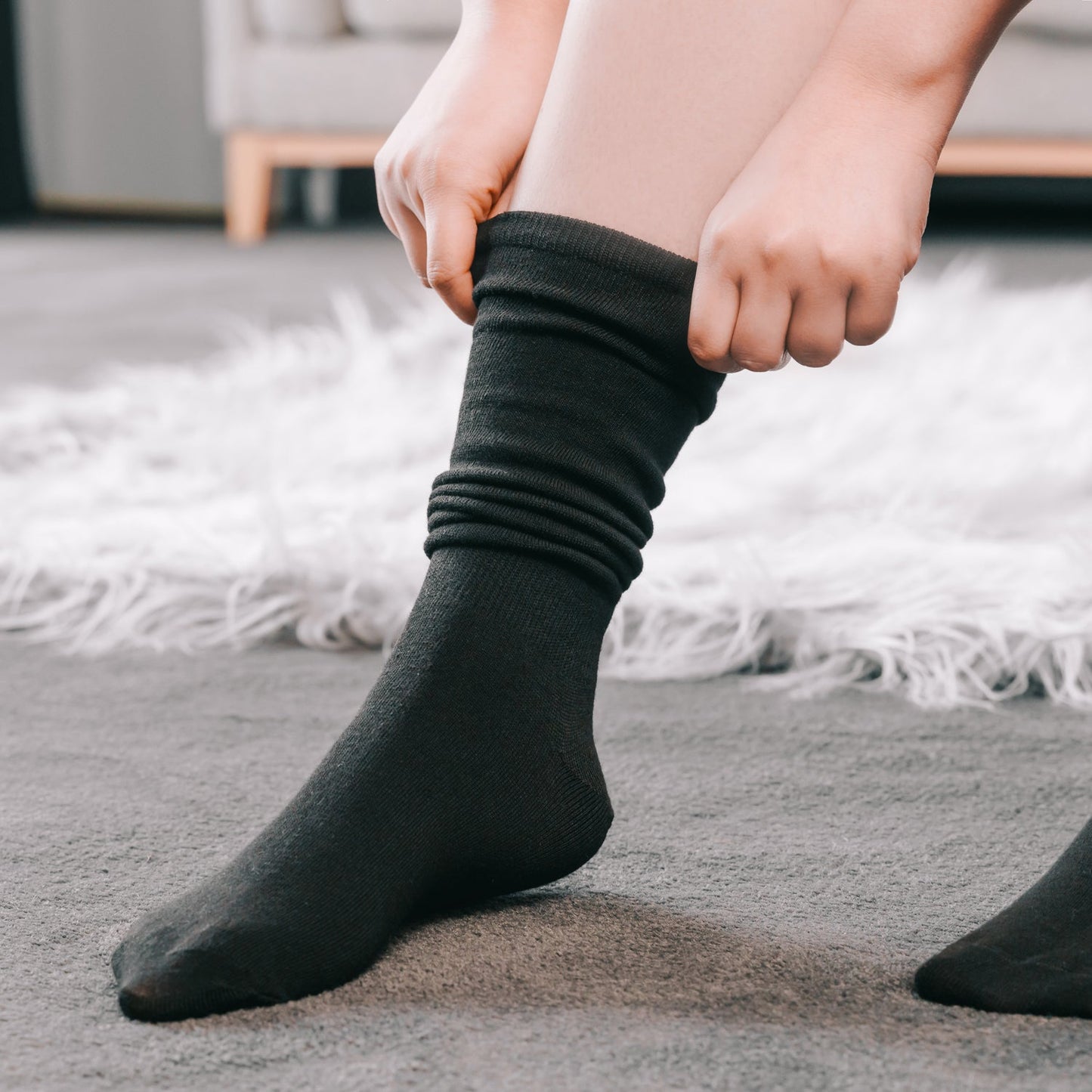 Pair of Hlpmedical Miracle Compression Socks in Large/XL, comfortable support for health and wellbeing, shown in a close-up image.