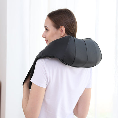 Heated Shiatsu neck massager from Hlpmedical with adjustable rollers for soothing relaxation and pain relief.