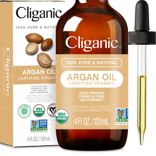 100% pure Moroccan argan oil in a 120ml bottle by Hlpmedical, suitable for hair, face, and skin care.
