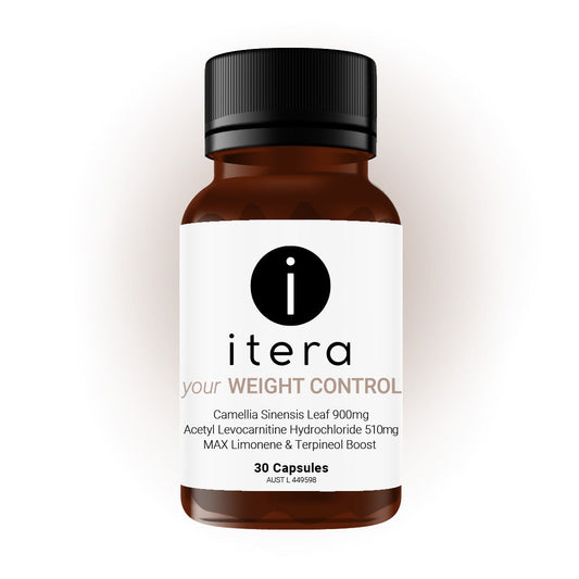 Hlpmedical Itera Health Your Weight Control supplement bottle with 30 capsules, dietary supplement for weight management.