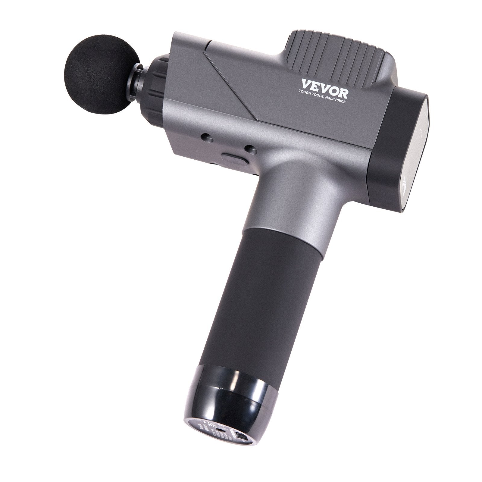 Hlpmedical deep tissue massage gun with 8 speed levels, 6 massage heads, handheld electric muscle massager for pain relief and relaxation.