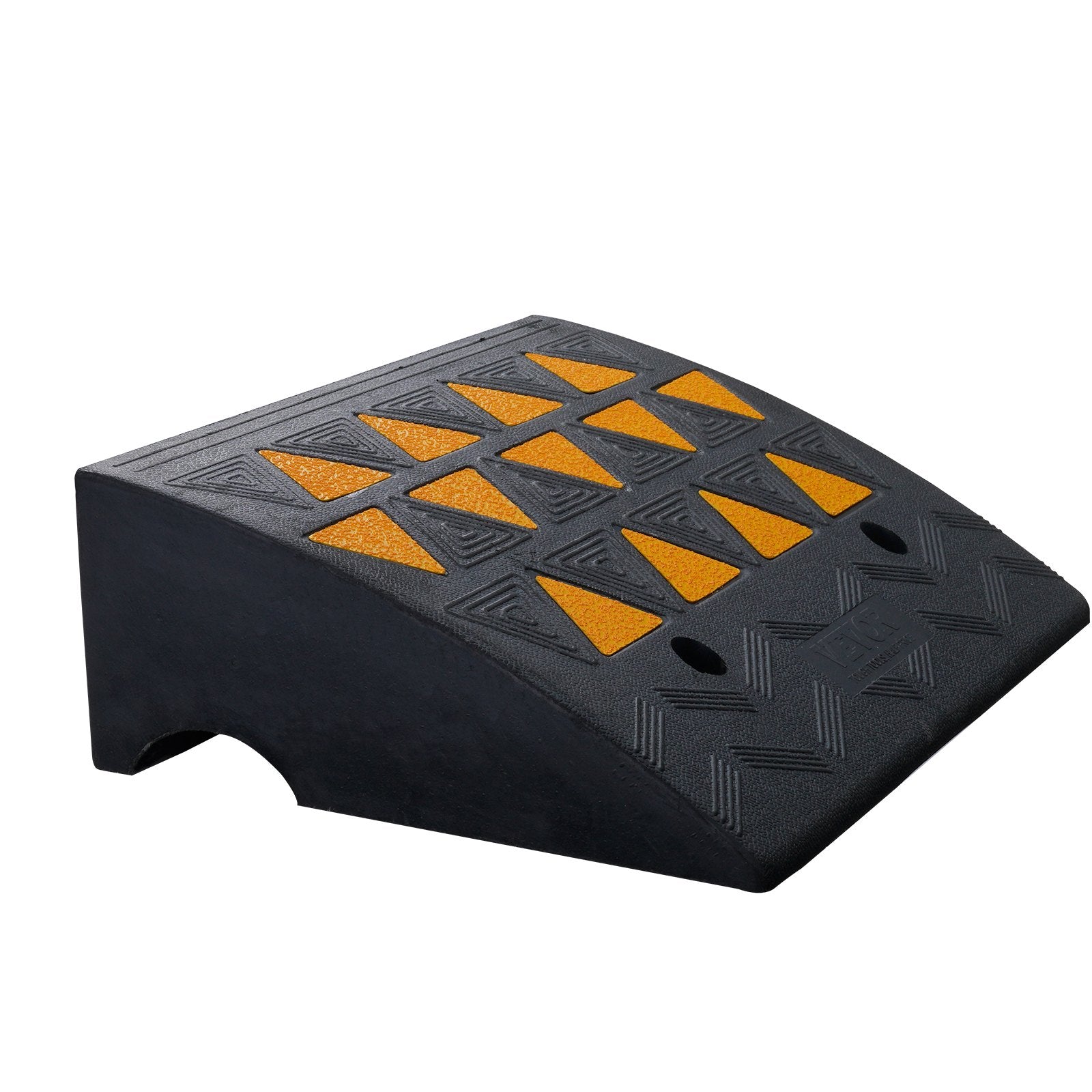 Heavy-duty rubber curb ramp by Hlpmedical with 15.2 cm rise, 37 cm width, ideal for forklifts, trucks, wheelchairs, and vehicles.