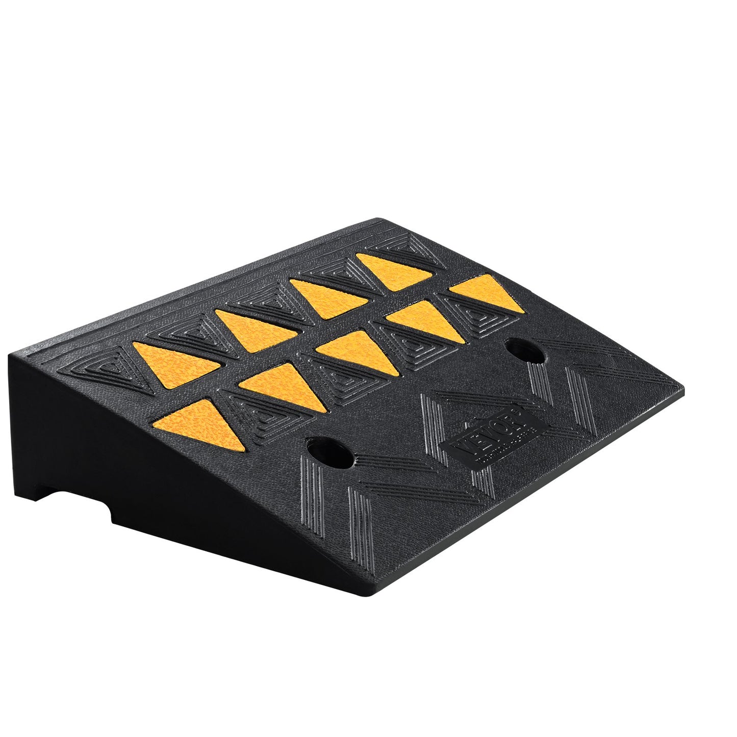 Heavy-duty rubber curb ramp by Hlpmedical, 10.8cm rise, 30cm width, driveway curb ramp for forklifts, trucks, cars, wheelchairs.