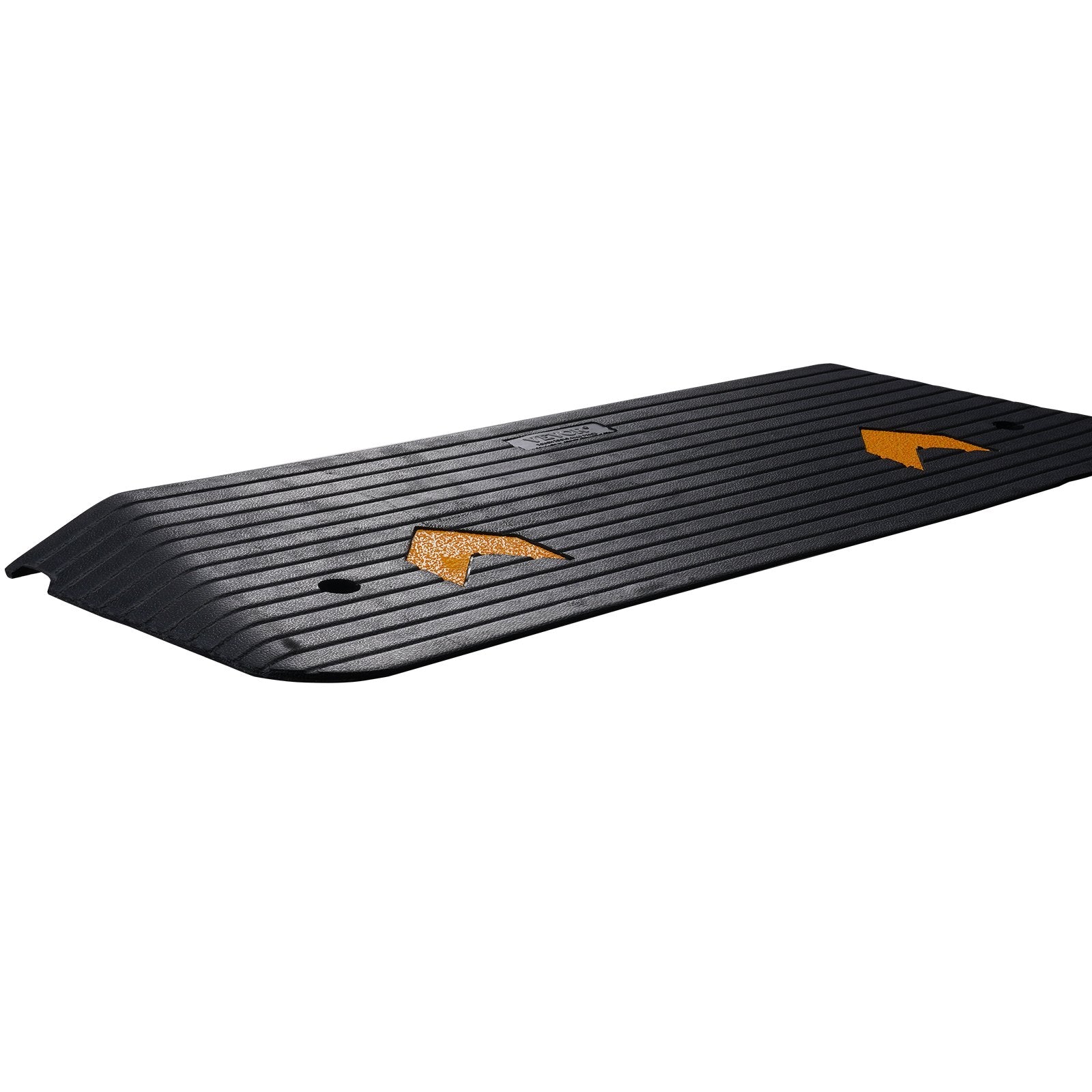 Hlpmedical rubber threshold ramp with 5 cm rise, non-slip surface, recycled rubber, supports 15 tons, ideal for wheelchair and scooter access