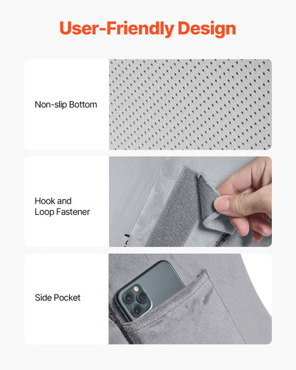 Dark grey wedge pillow set for sleeping, orthopedic support for back, neck, and legs, ideal for post-surgery or acid reflux relief.