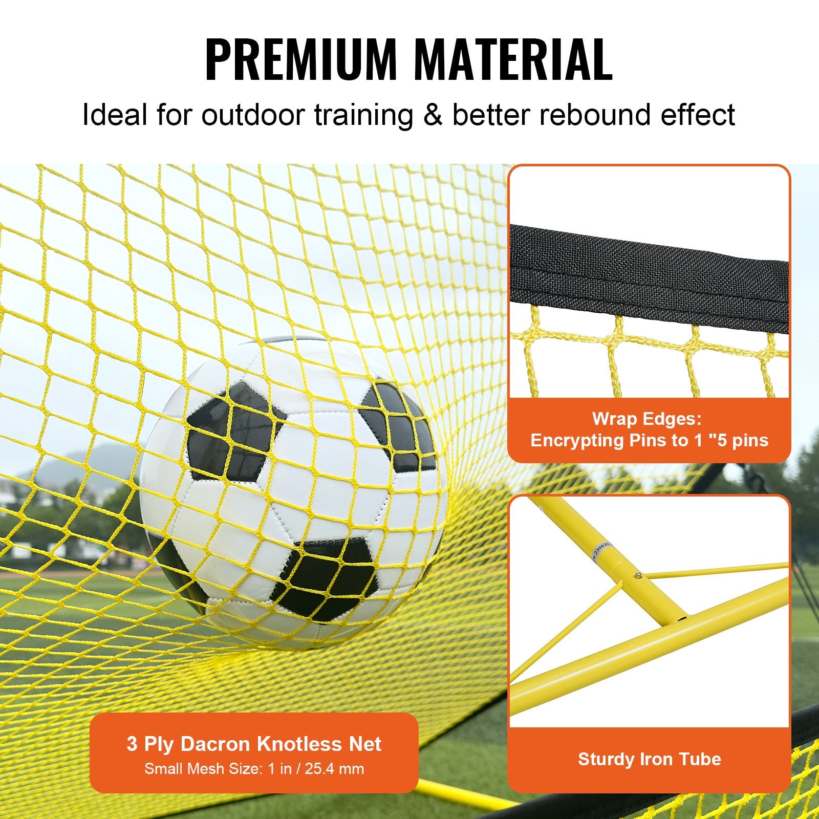Hlpmedical 2-in-1 portable soccer rebounder net for practice, passing, and volley training with carry bag, ideal for soccer drills