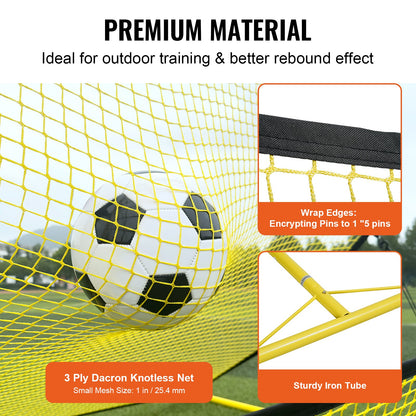 Hlpmedical 2-in-1 portable soccer rebounder net for practice, passing, and volley training with carry bag, ideal for soccer drills