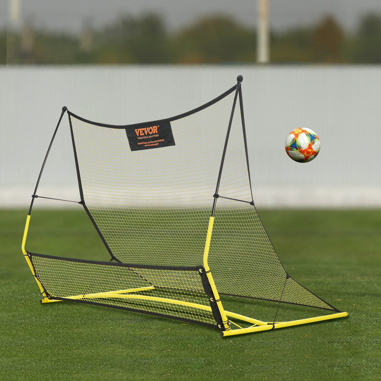 Hlpmedical 2-in-1 portable soccer rebounder net for practice, passing, and volley training with carrying bag for team or solo use.