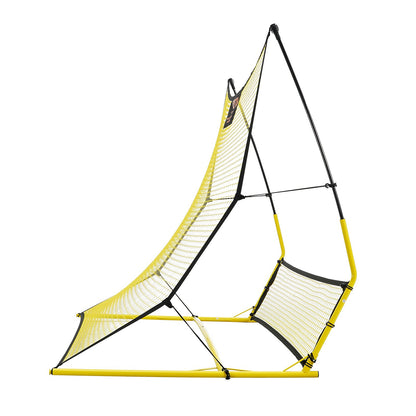 Hlpmedical 2-in-1 portable soccer rebounder net for practice, featuring a durable iron frame and portable bag for team or solo training.
