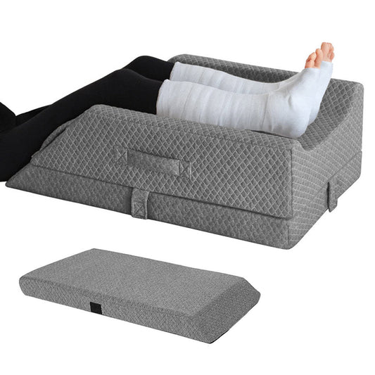 Hlpmedical Leg Wedge Ergonomic booster pillow with adjustable height, memory foam, washable cover for ankle foot support and pain relief.