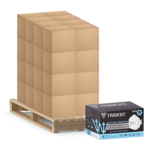 768 Boxes - Trident P2 Respirator Individually Packed - Regular Size
