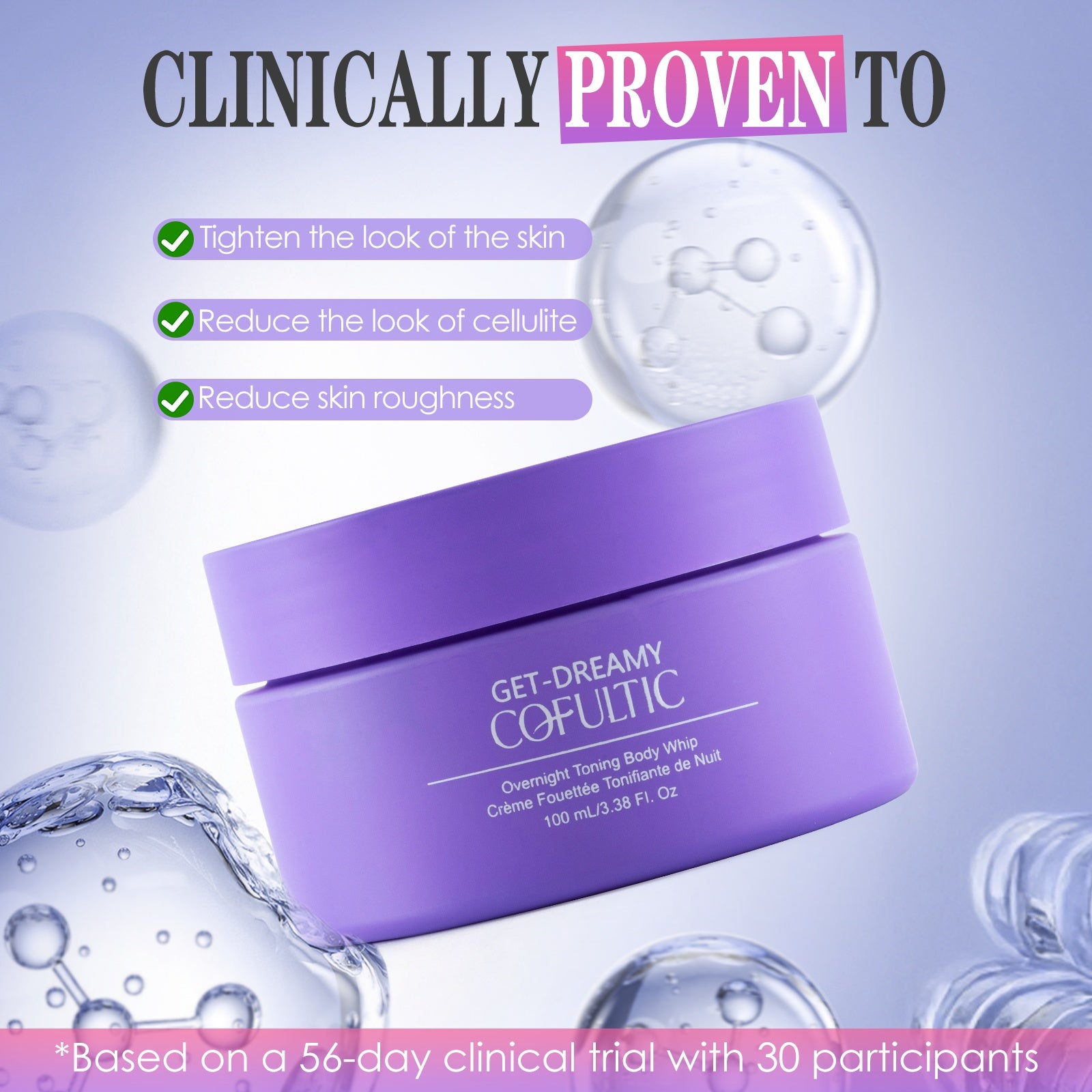HLP Medical Supplies Cofultic Night Sleep Tightening Cream for flat wrinkles, 100ml, soothing beauty skincare product.
