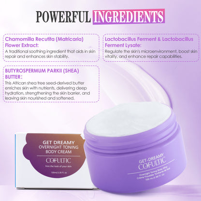 HLP Medical Supplies Cofultic Night Sleep Tightening Cream for flat wrinkles, smooths and firms skin, 100ml beauty product.