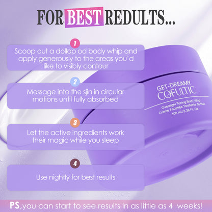 HLP Medical Supplies Cofultic Night Sleep Tightening Cream with flat wrinkles, 100ml jar, smooth skin beauty treatment