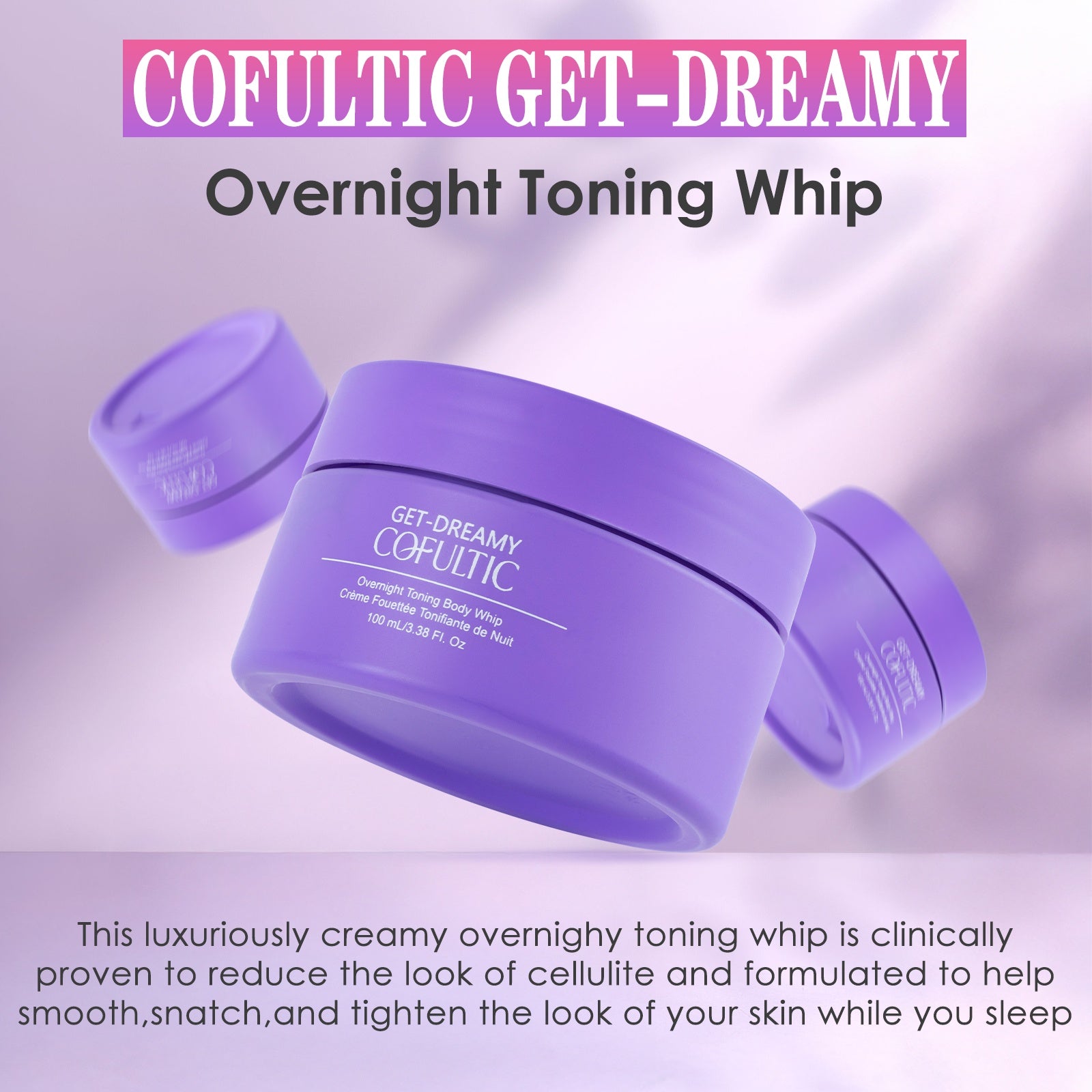 HLP Medical Supplies Cofultic Night Sleep Tightening Cream for flat wrinkles, shown in a 100ml container, skincare product for nighttime use