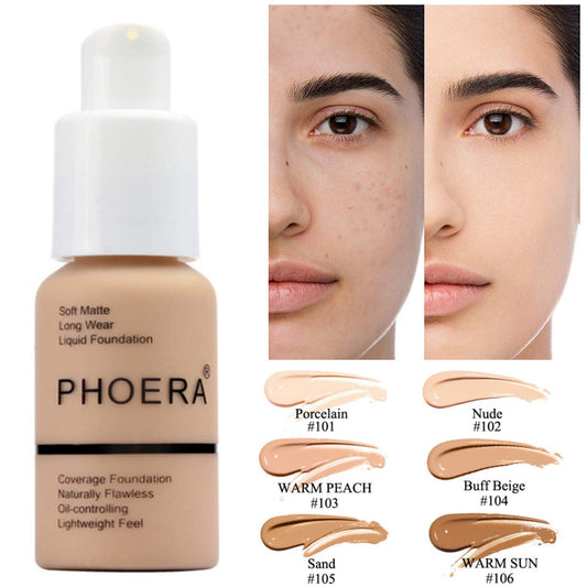 HLP Medical Supplies Explosive Press Type Oil Control Matte Concealer Foundation cream in natural color, offering a smooth, matte finish.