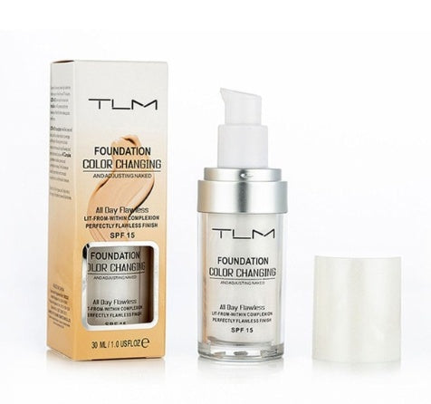 HLP Medical Supplies temperature liquid foundation and concealer in natural color, portable beauty makeup for flawless coverage.
