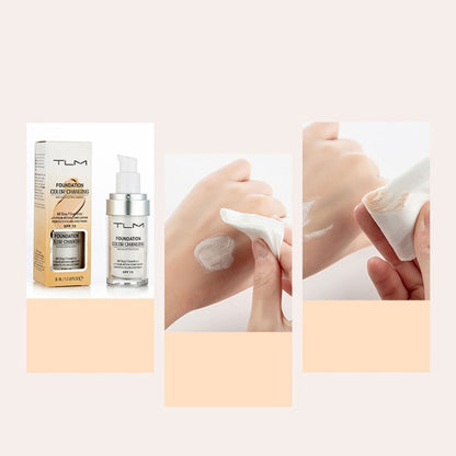 HLP Medical Supplies temperature liquid foundation and concealer in natural color, portable makeup for flawless skin.