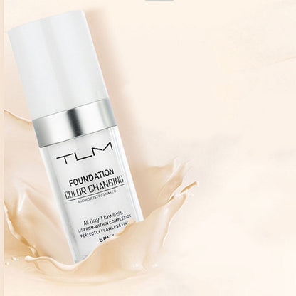 Portable natural color liquid foundation and concealer by HLP Medical Supplies, designed for seamless makeup application.