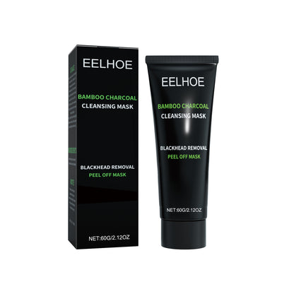 EELHOE Bamboo Charcoal Blackhead Removal Peel-Off Mask for deep pore cleansing and T-zone oil control, in a beauty product image.