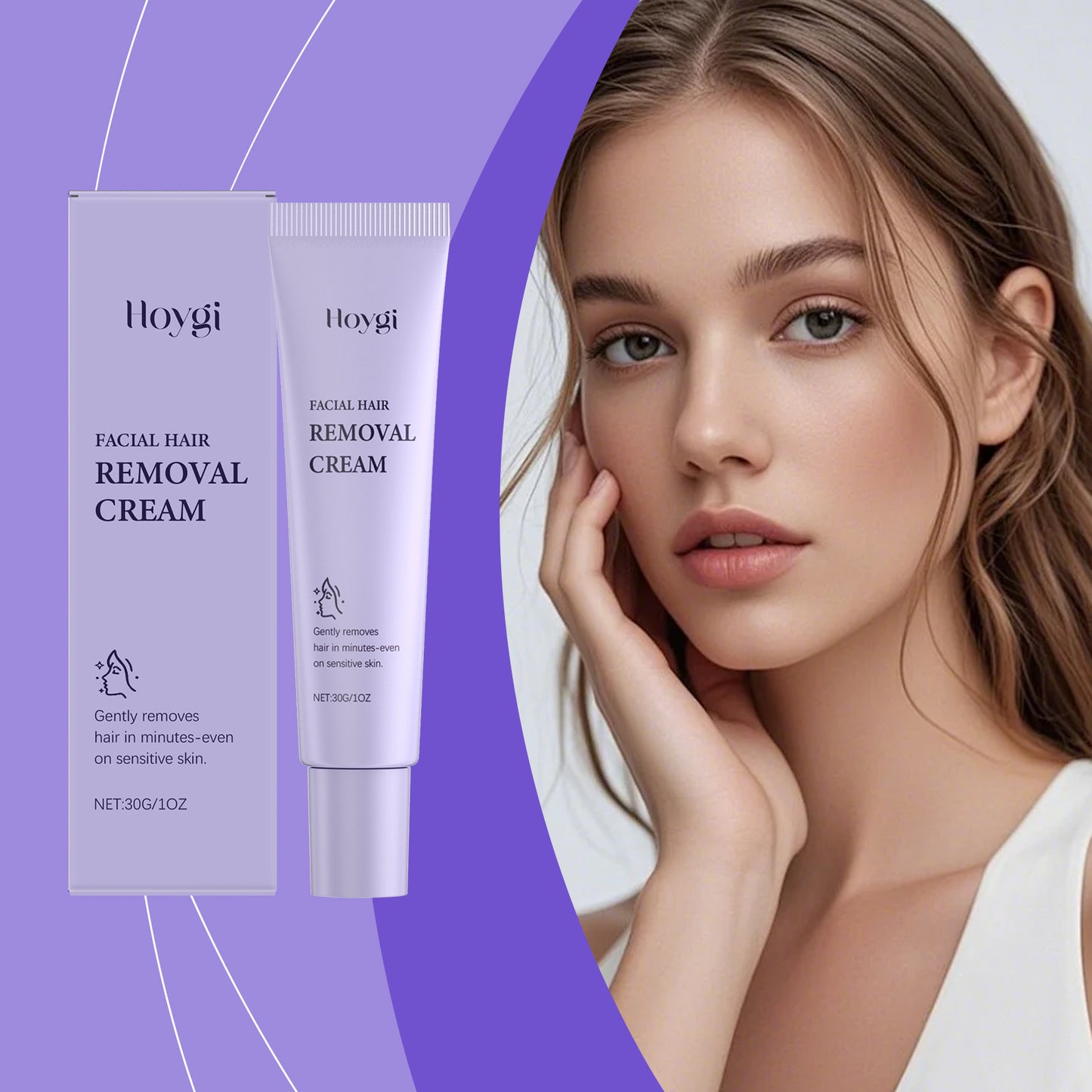 Women’s HLP Medical Supplies Smooth Skin Moisturizing Soft Serve Shave Oil and After Shave Oil for facial hair removal care.