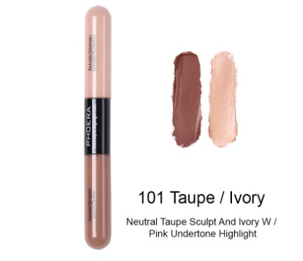 Double-headed HLP Medical Supplies brightening liquid concealer for all skin types in natural color, suitable for beauty use.