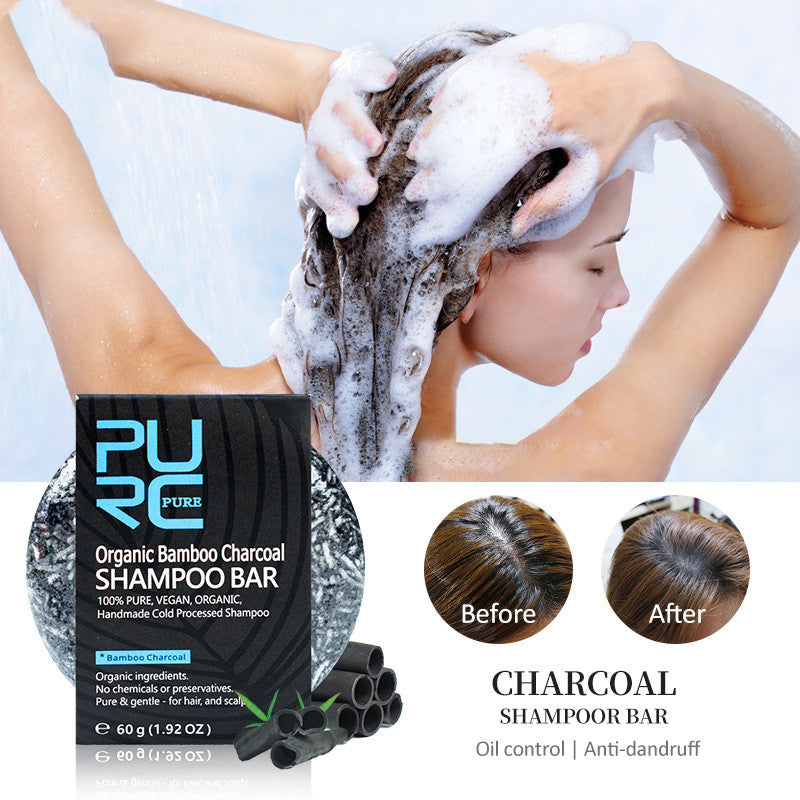 Hand-extracted bamboo charcoal shampoo soap by HLP Medical Supplies, natural beauty soap for cleansing and detoxifying skin and hair.